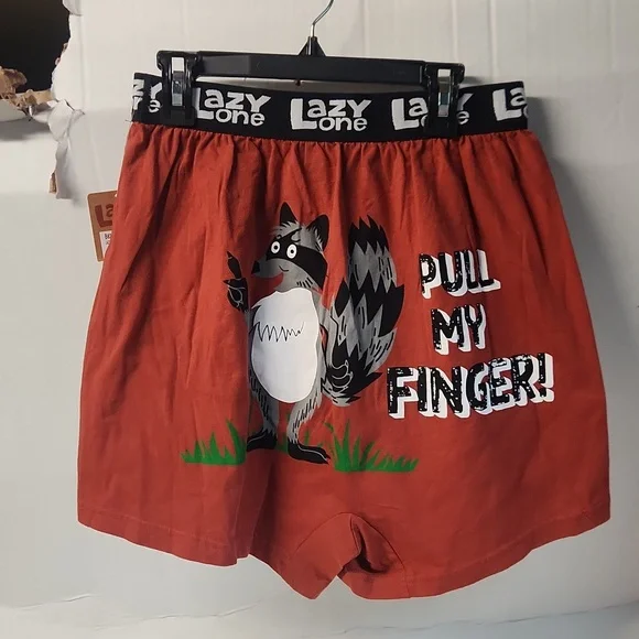 NWT Lazy One Pull my Finger Men's sz M Boxer - Picture 4 of 5
